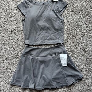 Gray Women's Skirt Set